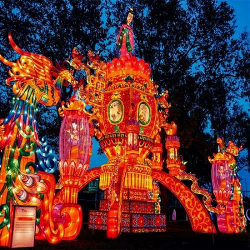 Puiden sisustus LED-eläin kaunis kiinalainen silkki lyhty myytävänä