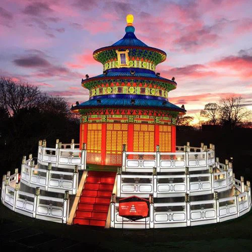 Ulkona vedenpitävä kiinalainen silkki lyhty