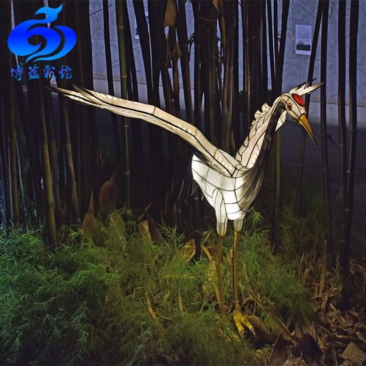 Park Decoration LED Beautiful Chinese Silk Animal Lantern