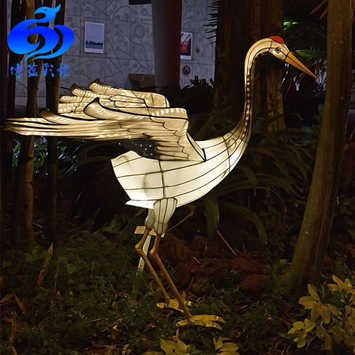 Park Decoration LED Beautiful Chinese Silk Animal Lantern