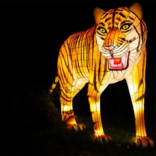 Festivaalin sisustus Silk Lantern Tiger Lyhdyt